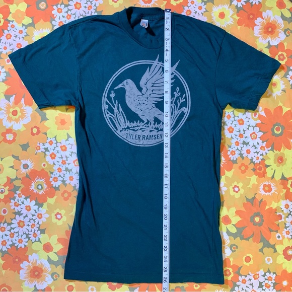 Tyler Ramsey Teal Blackbird Band Tee American Apparel Summer Shirt Women’s Small - Picture 6 of 16